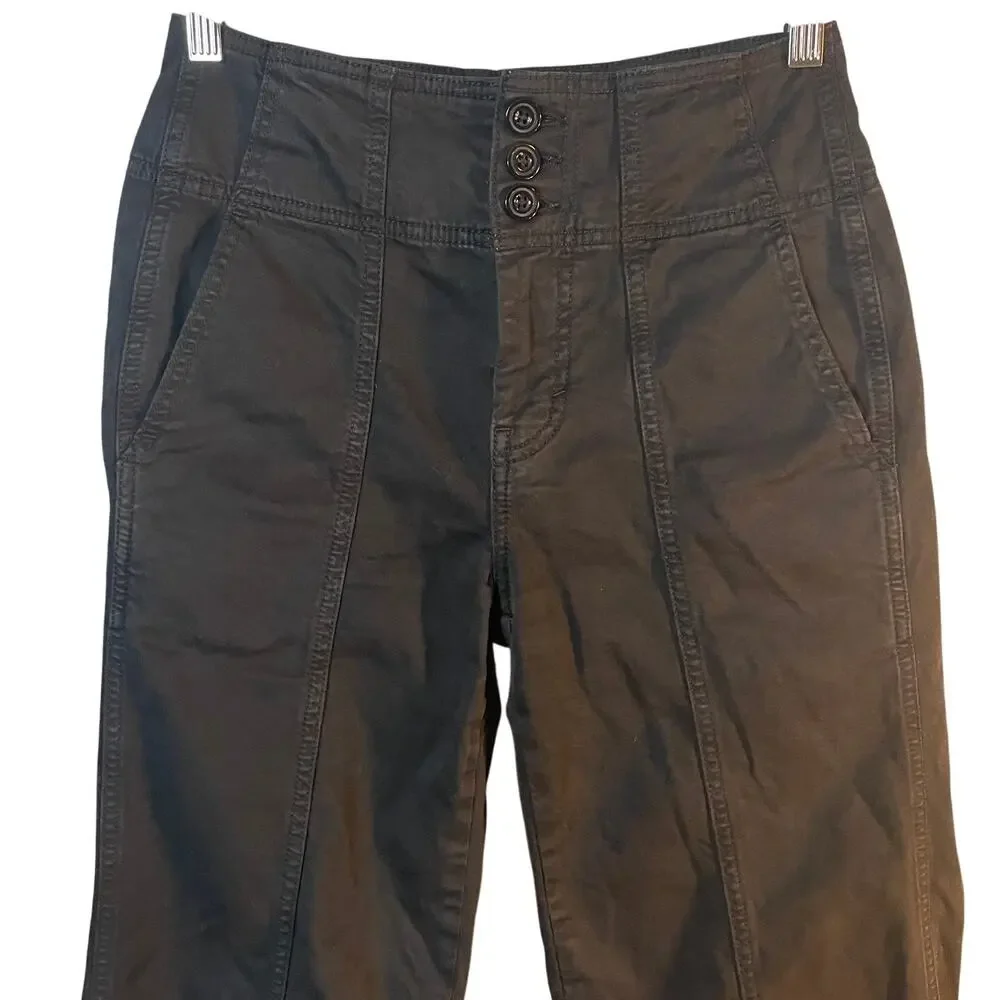 Anthropologie Pilcro High Rise Cargo Utility Pants in Black Women's 25P EUC